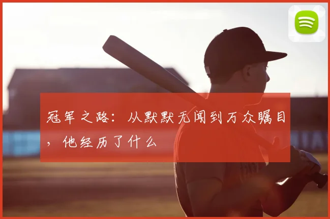 冠军之路：从默默无闻到万众瞩目，他经历了什么